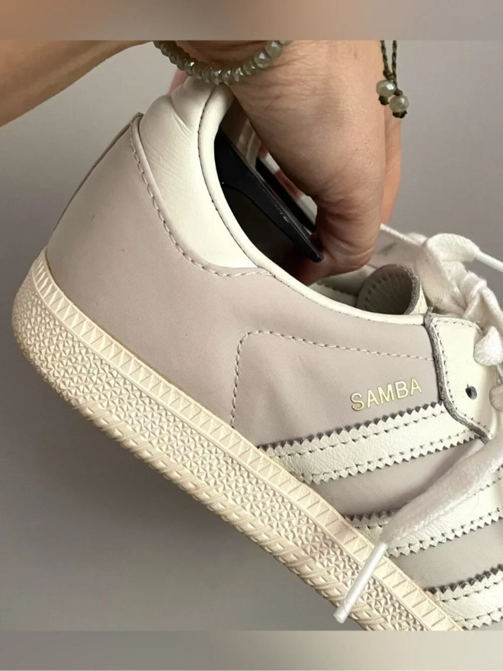 Adidas Off White Nylon Samba OG Sneakers - 6.5 - 7US